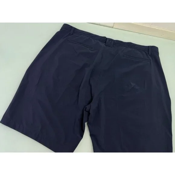 Footjoy FJ Golf Shorts Mens 40 Flat Front Casual Stretch 9" Inseam Navy Blue - Picture 5 of 13